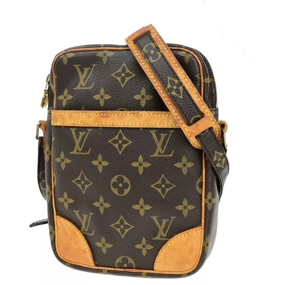 authenticity guaranteed LOUIS VUITTON Danube Shoulder Bag Monogram Leather - Picture 1 of 16